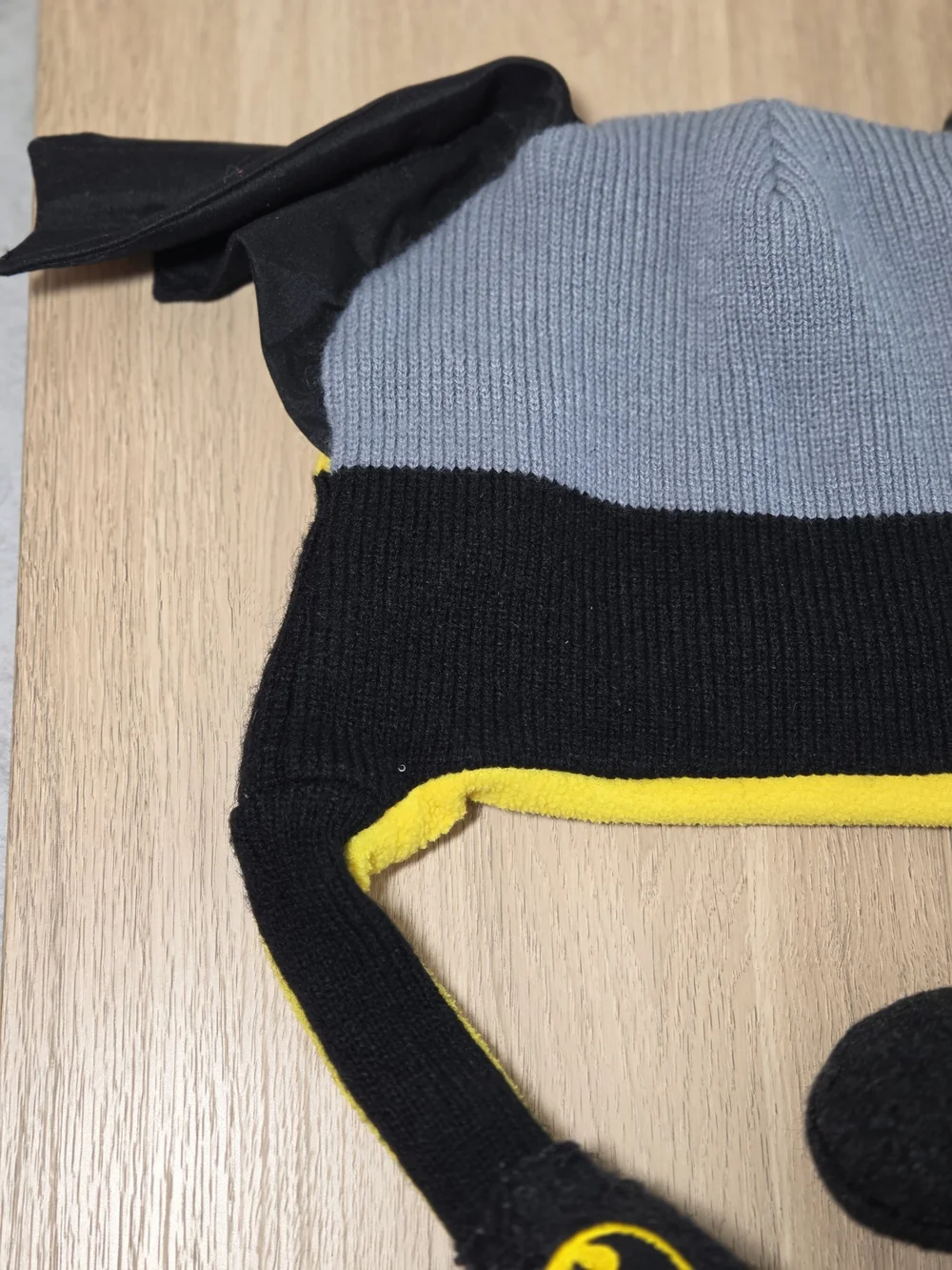 Batman Yellow & Black Knit Kids Hat